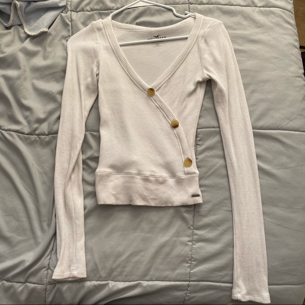 white waffle longsleeve